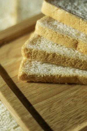 Photo for Closeup slided white bread from wheat - Royalty Free Image