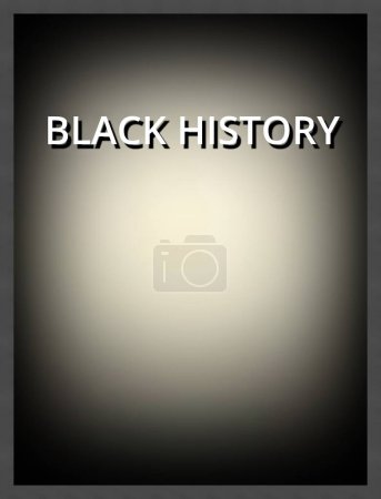 Photo for Black history month in real-life, with vertical picture black shadow texture text design concept. - Royalty Free Image