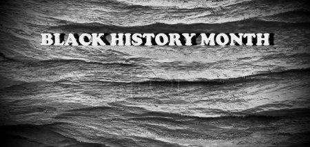 Photo for Black History Month in real life, with white writing on wooden board retro vintage style. - Royalty Free Image