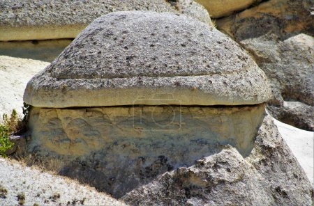 Foto de A Natural Wonder, hemisphere, mushroom-alike shaped rock, Cappadocia, Turkiye. - Imagen libre de derechos