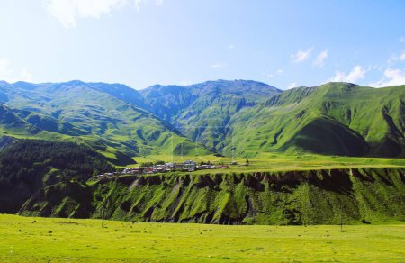 A scenic beauty of nature landscape in countryside, Republic of Georgia.