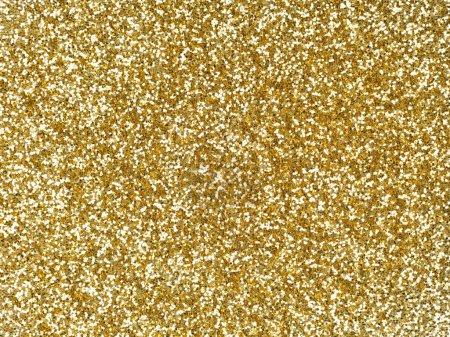 Photo for Gold glitter texture sparkling shiny wrapping paper background for Christmas holiday seasonal wallpaper decoration, greeting and wedding invitation card design element - Royalty Free Image