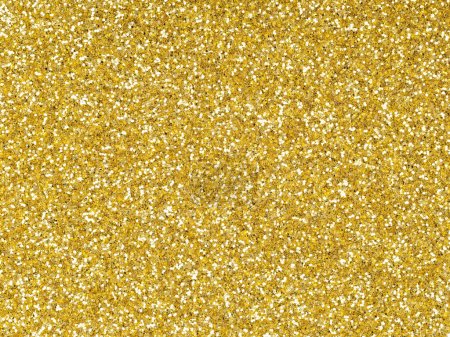 Photo for Gold glitter. Perfect holographic background or pattern of sparkling shiny glitter for decoration and design of Christmas, New Year, Valentine Day, xmas gift card or other holiday pictures. - Royalty Free Image