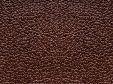 Photo for Brown leather natural texture, matte material, abstract background. Genuine quality empty pattern. Faux eco material. Can use as wallpaper or backdrop, text, lettering, wall screen saver, 3d art work. - Royalty Free Image