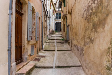 Photo for Street view of ancient town Arles in Provence and Cote d'Azur, France, South Europe. Famous tourist destination with old Roman Artena - Royalty Free Image