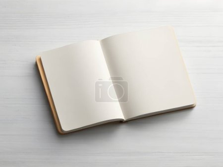 A single notebook against a neutral background with generous copy space. Showcase the simplicity and versatility of the notebook for organizing thoughts and ideas.