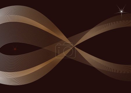 Illustration for Chocolate design with bordered ribbon pattern. Vector. Brown background with wool blend and place for text. Vector and jpg format. Background, wallpaper.Business Brochure Template. - Royalty Free Image