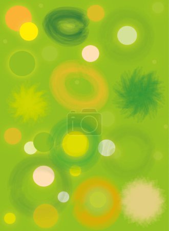 Ilustración de Fondo abstracto en colores verdes frescos. Verde con manchas abstractas y formas en colores naturales. Formato vector, vertical y horizontal. - Imagen libre de derechos