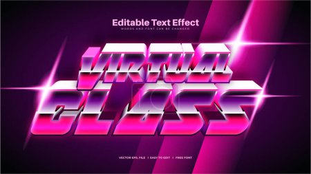 Illustration for Virtual Class Text Effect - Royalty Free Image