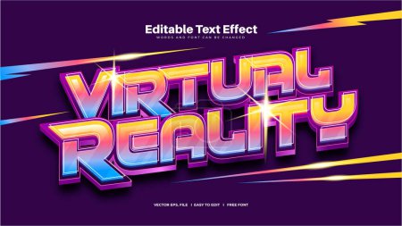 Ilustración de Efecto de texto de realidad virtual - Imagen libre de derechos