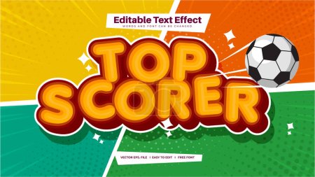 Illustration for Top Scorer Text Effect - Royalty Free Image