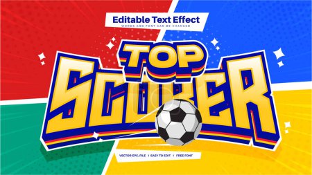 Illustration for Top Scorer Text Effect - Royalty Free Image