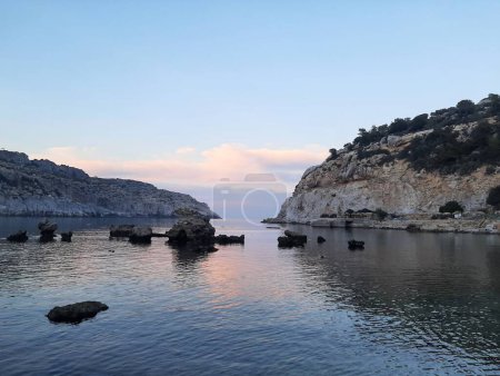 Photo for Anthony Quinn beach in Rhodes, Greece. - Royalty Free Image