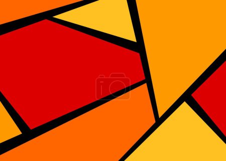 Illustration for Minimalist background with colorful abstract geometric pattern and with some copy space area - Royalty Free Image