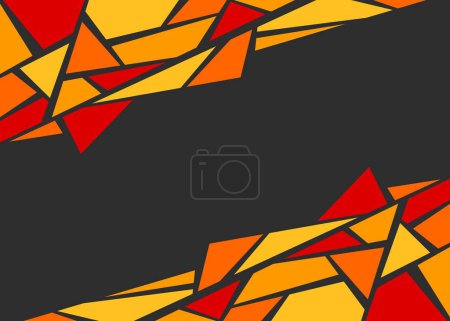 Illustration for Minimalist background with colorful geometric triangle pattern and some copy space area - Royalty Free Image
