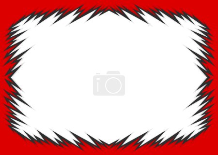 Téléchargez les illustrations : Abstract framed background with jagged spike pattern and with some copy space area - en licence libre de droit