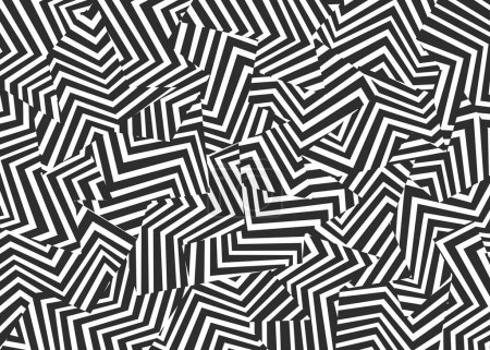 Illustration for Abstract background with seamless dazzle camouflage pattern - Royalty Free Image