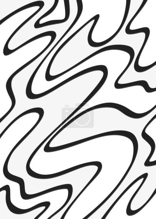 Ilustración de Fondo abstracto con lindo patrón de líneas onduladas coloridas - Imagen libre de derechos