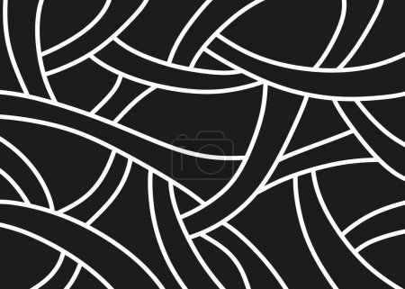 Ilustración de Fondo abstracto con patrón de líneas de curva superpuestas - Imagen libre de derechos