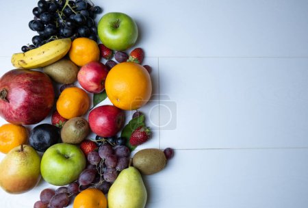 Photo for Fresh mixed fruits,healthy eating,healthy food concept,fruit background. - Royalty Free Image