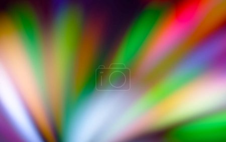 Foto de Christmas bright fan background, in motion bokeh of colorful garlands - Imagen libre de derechos