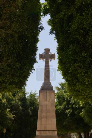 Photo for April, 2023 . Elche, Alicante, Spain. Image of the Cross of the Fallen in a square in the city of Elche (Alicante, Spain) - Royalty Free Image