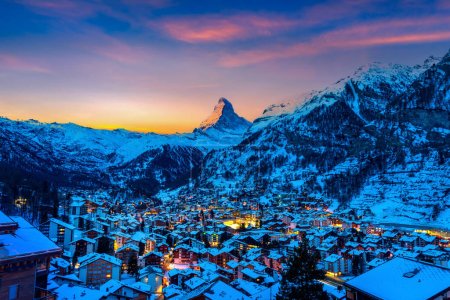 Photo pour Cervin et Alpes suisses à Zermatt, Suisse. - image libre de droit