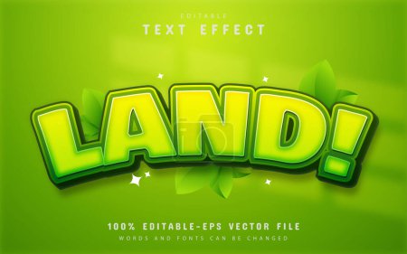 Illustration for Land 3d text effect editable - Royalty Free Image