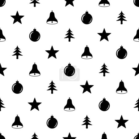 Photo for Seamless pattern for Christmas with elements Christmas. Beautiful pattern for a luxurious gift wrapping paper, t-shirts, greeting cards. Merry Christmas background. Vector illustration. - Royalty Free Image
