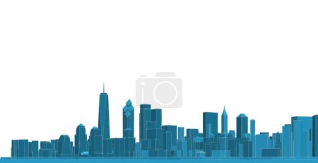 Foto de Modern city panorama, 3d illustration - Imagen libre de derechos