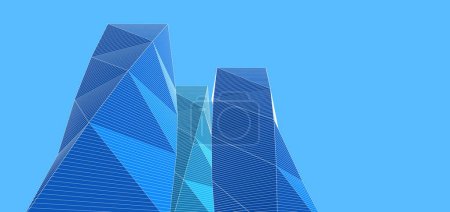 Photo for Abstract architecture city 3d illustration - Royalty Free Image
