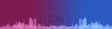 Photo for Panorama of city skyline - Royalty Free Image