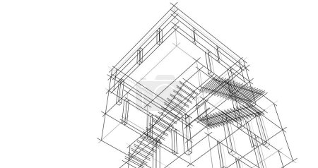 Foto de Concepto de arquitectura abstracta 3d rendering - Imagen libre de derechos