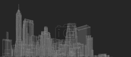 Foto de Arquitectura abstracta ciudad 3d ilustración - Imagen libre de derechos