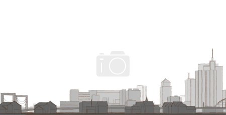 Foto de Arquitectura moderna ciudad 3d ilustración - Imagen libre de derechos