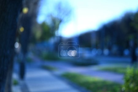 Photo for Evening city street blurred background, urban concept - Royalty Free Image