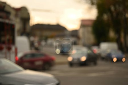 Photo for Evening city street blurred background, urban concept - Royalty Free Image