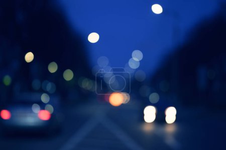 Photo for Abstract background with bokeh defocused city lights - Royalty Free Image