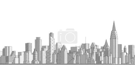 Foto de Abstracto paisaje urbano ciudad 3d ilustración - Imagen libre de derechos