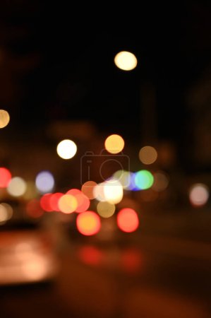 Foto de Noche ciudad luz desenfoque fondo - Imagen libre de derechos