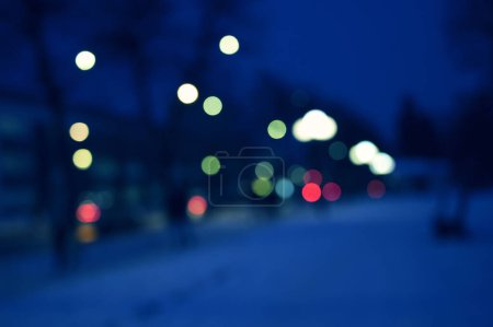 Photo for Evening city light blur background - Royalty Free Image