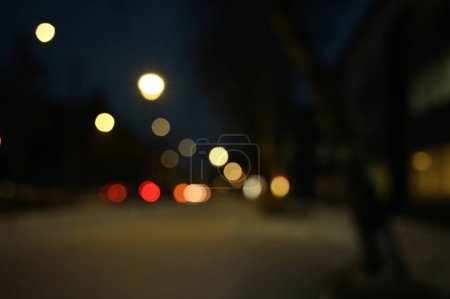 Foto de Noche ciudad luz desenfoque fondo - Imagen libre de derechos