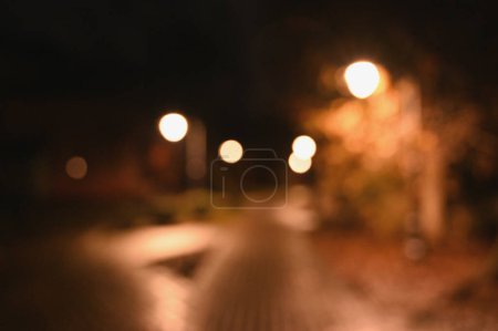 Foto de Noche ciudad luces borroso fondo - Imagen libre de derechos
