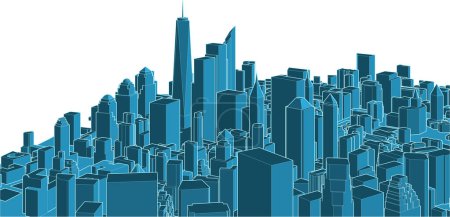 Téléchargez les illustrations : Modern city panorama, vector illustration - en licence libre de droit