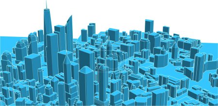 Ilustración de Modern city panorama, vector illustration - Imagen libre de derechos