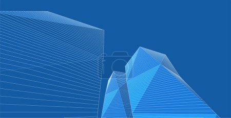 Illustration for Abstract architecture city 3d illustration - Royalty Free Image
