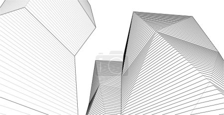 Illustration for Abstract architecture city 3d illustration - Royalty Free Image