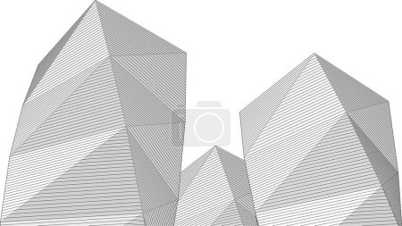 Téléchargez les illustrations : Architecture abstraite ville illustration 3D - en licence libre de droit