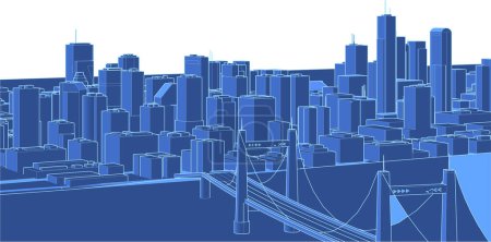 Illustration for Vector illustration of a city - Royalty Free Image