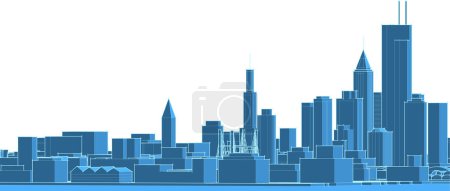 Illustration for Modern city architecture. 3d illustration - Royalty Free Image